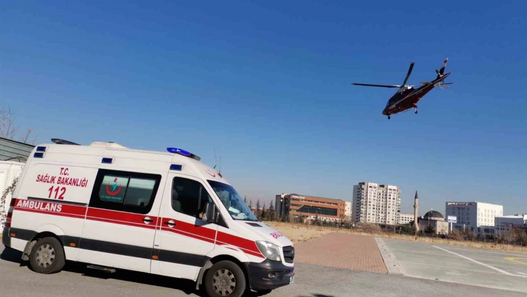 Kayseri'de hava ambulansı umut olmaya devam ediyor