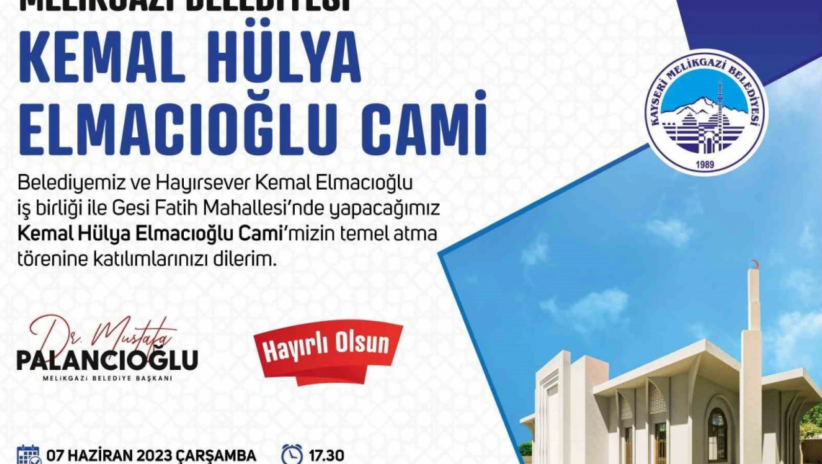 Kemal - Hülya Elmacıoğlu Cami'nin Temeli AtılacaK