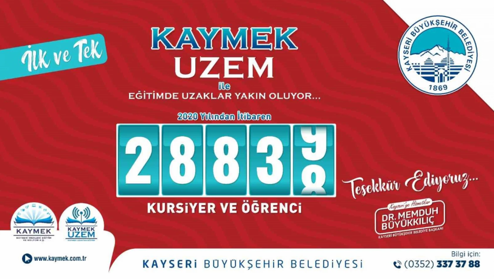 KAYMEK UZEM ile 28 bin 838 öğrenciye ücretsiz eğitim verdi