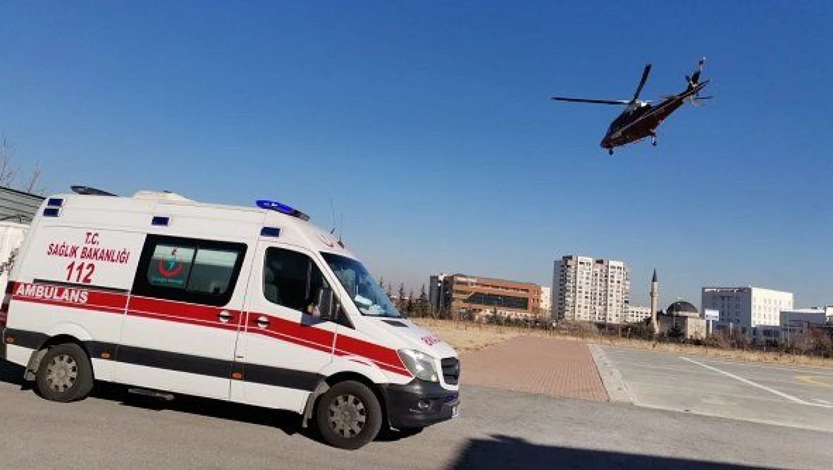 Helikopter ambulans Hızır gibi yetişti