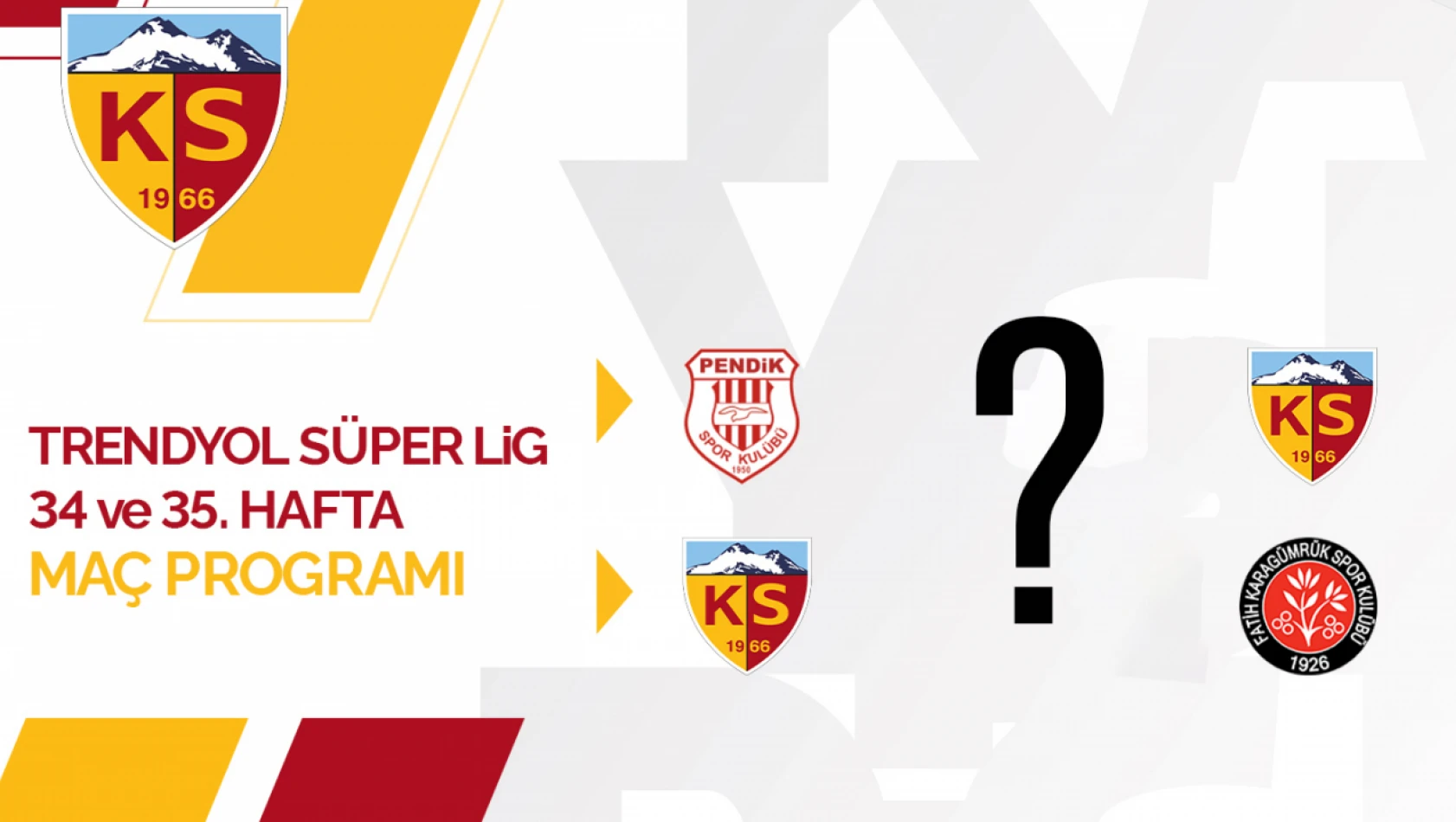 Kayserispor'un programı açıklandı - Pendik ve Karagümrük maçları ne zaman oynanacak?