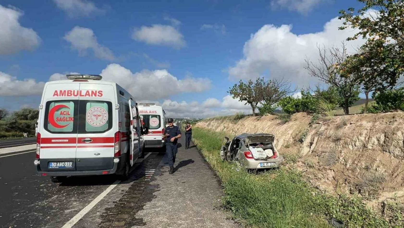 Nevşehir'de Sınava Giderken Kaza Geçirdi!