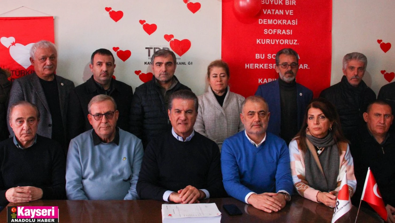 TDP Genel Başkanı Sarıgül, deprem bölgelerindeki incelemelerini Kayseri'de değerlendirdi