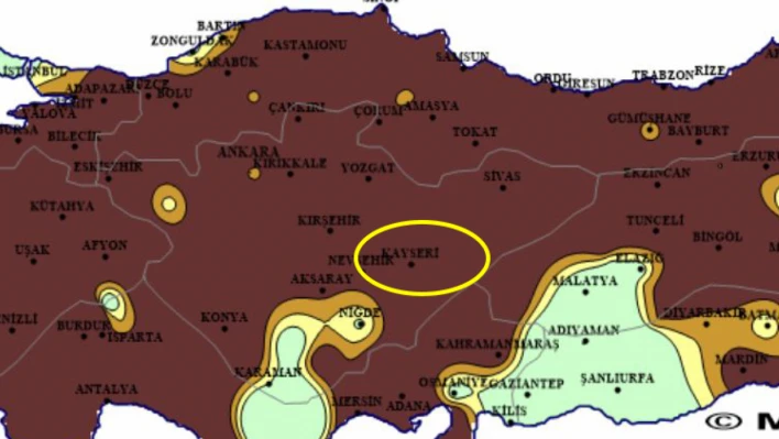 Acil durum alarmı verildi - Kayseri haritası resmen kahverengi oldu!