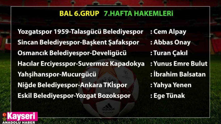 BAL'da 7. hafta maçlarının hakemleri belli oldu