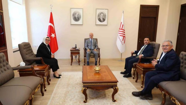 Kayseri protokolü Ankara'da YÖK Başkanı Özvar'ı ziyaret etti!