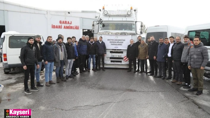 ERÜ'nün deprem bölgesine desteği sürüyor