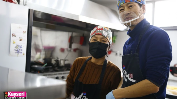 Güney Koreli çift Kayseri'de restoran açtı