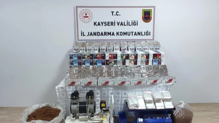 Kaçak sigara imalatçısı yakalandı