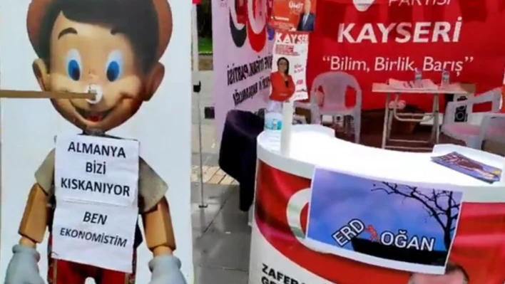 Kayseri'de dikkat çeken seçim standı!