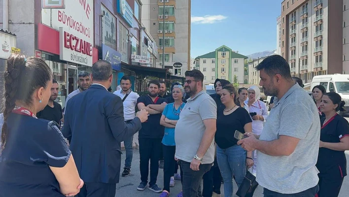 Kayseri' de Hastane Çalışanları Kazan Kaldırdı!