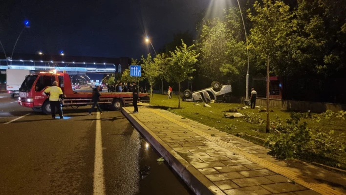 Kayseri'de Kaza Yapan Araçlar Takla Attı - Yaralılar Var!