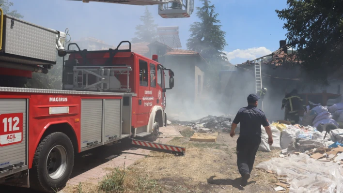 Kayseri'de tüp deposunda yangın çıktı!