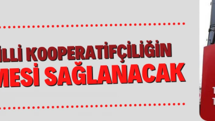 Türkiye'de milli kooperatifçiliğin geliştirilmesi sağlanacak