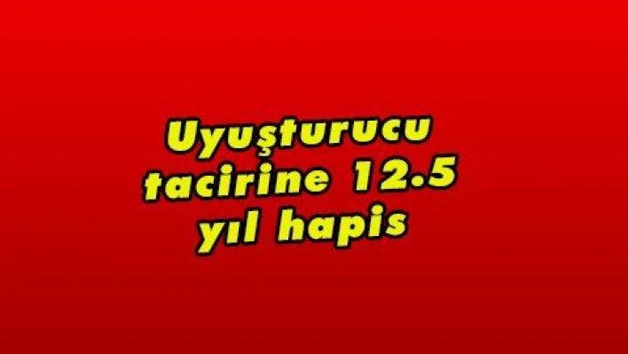 Uyuşturucu tacirine 12.5 yıl hapis 