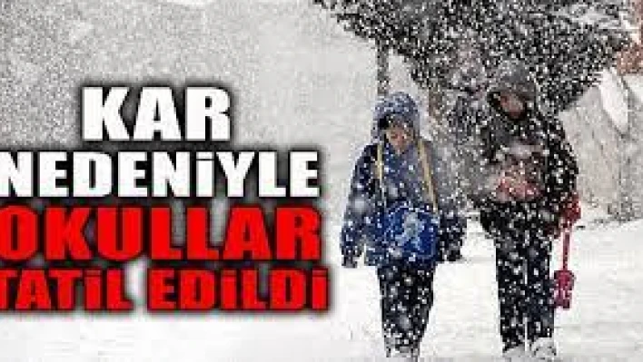 3 ilçede okullar tatil