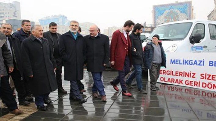 Melikgazi Belediyesi 9 adet hizmet aracını tanıttı 