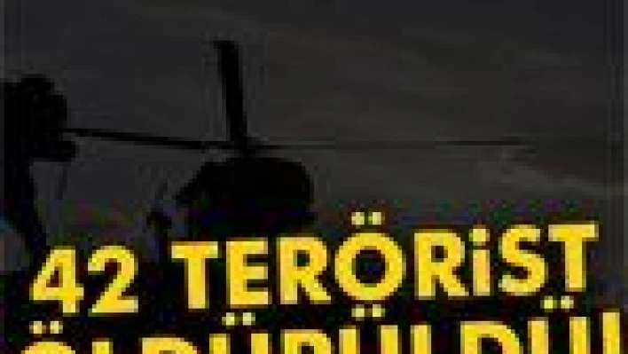 42 TERÖRİST ÖLDÜRÜLDÜ