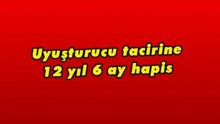 Uyuşturucu tacirine 12 yıl 6 ay hapis 