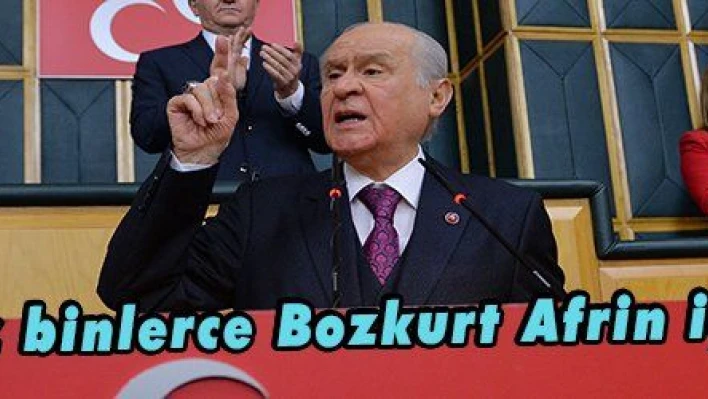 Bahçeli: 'Yüz binlerce Bozkurt Afrin için hazırdır' 