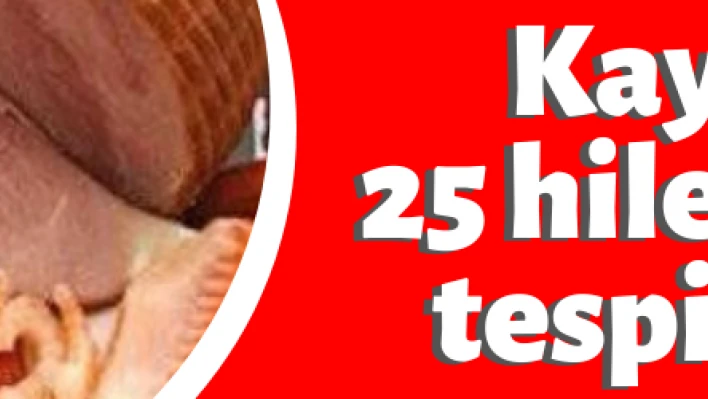Kayseri'de 25 hileli ürün tespit edildi