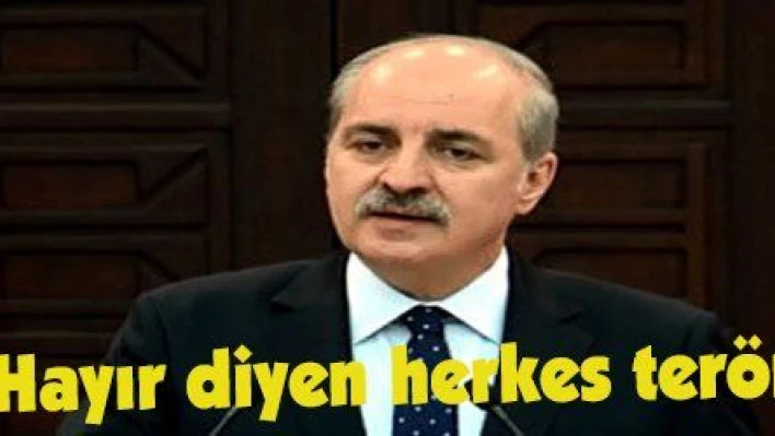 Kurtulmuş: 'Hayır diyen herkes terörist değildir'