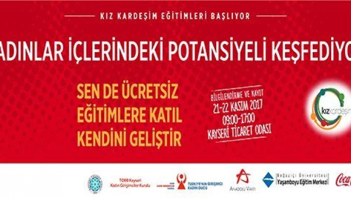 Kız Kardeşim' Projesi 2017 Yılı Eğitimleri ile Yeniden Kayseri'de 