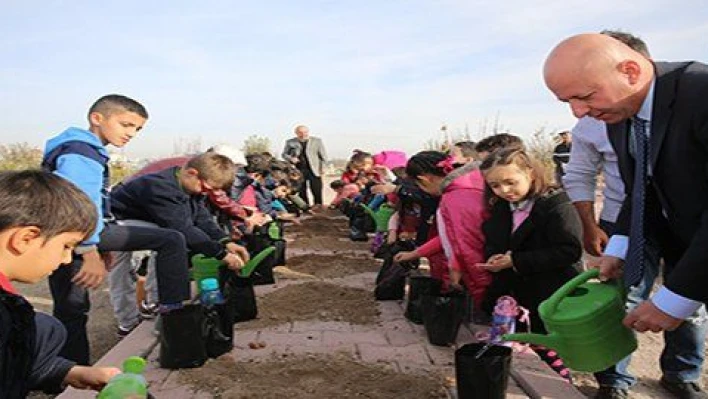 Çolakbayrakdar, öğrencilerle birlikte palamut tohumu ekti 