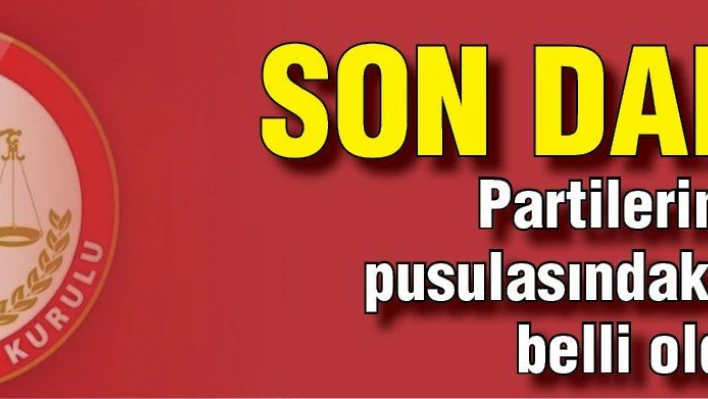 PARTİLERİN PUSULADAKİ YERLERİ BELLİ OLDU