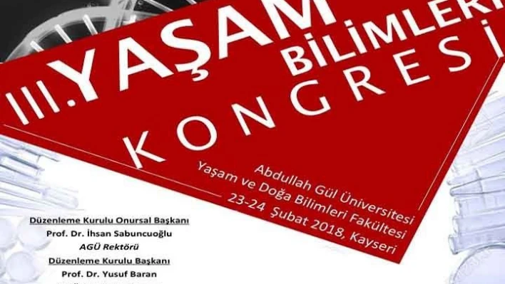 AGÜ'de III. Yaşam Bilimleri Kongresi yapılacak 