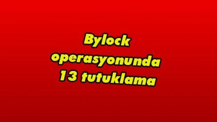 Bylock operasyonunda 13 tutuklama