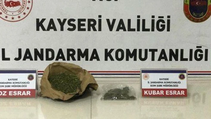 250 gram esrar ele geçirildi