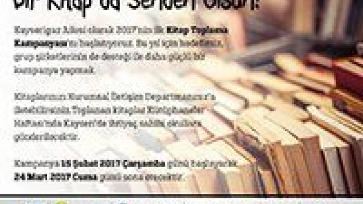 Kayserigaz Kayseri'de ihtiyaç sahibi okula hediye etmek üzere 'Kitap Toplama Kampanyası' başlattı