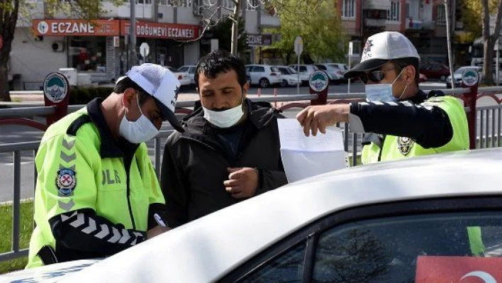 Kayseri'de sokağa çıkma kısıtlamasına uymayanlara ceza