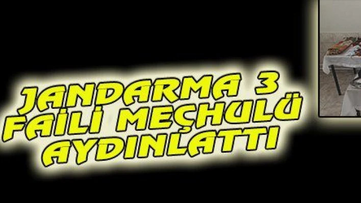 JANDARMA 3 FAİLİ MEÇHULÜ AYDINLATTI