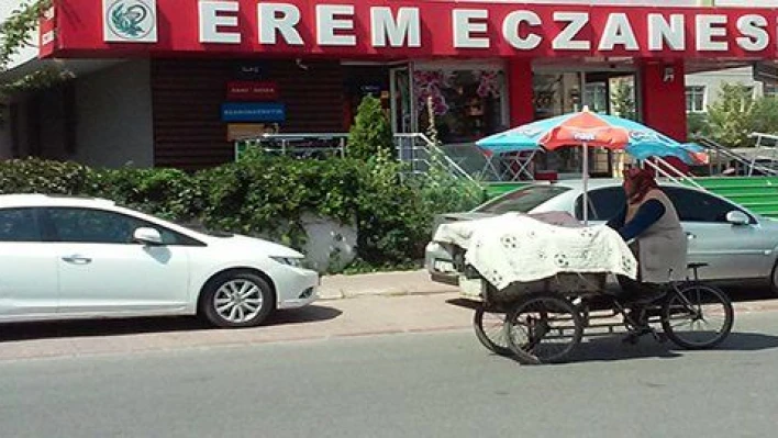 Kadın vatandaşın azmi hayran bıraktı