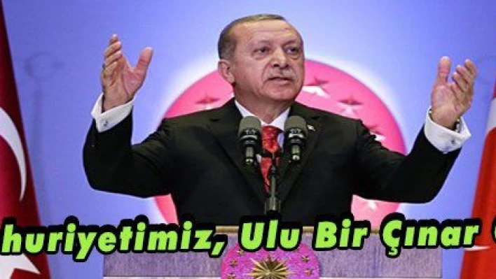 Erdoğan: 'Cumhuriyetimiz, Ulu Bir Çınar Olma Yolunda'