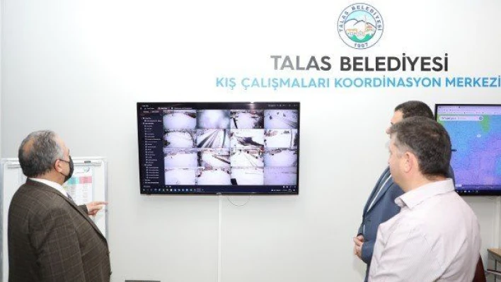 Talas'ta kış çalışmaları bu merkezden koordine ediliyor