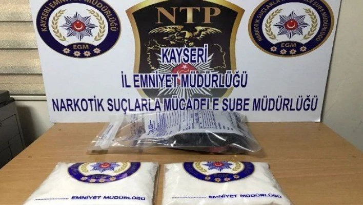 Kayseri'de 2 kilo metamfetamin ele geçirildi