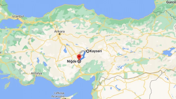 Kayseri – Niğde arası kaç km?