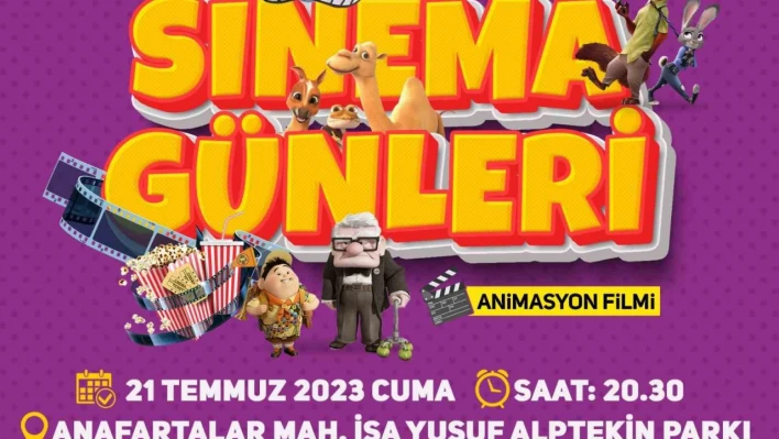 Melikgazi'de yaz akşamları sinema ile şenleniyor