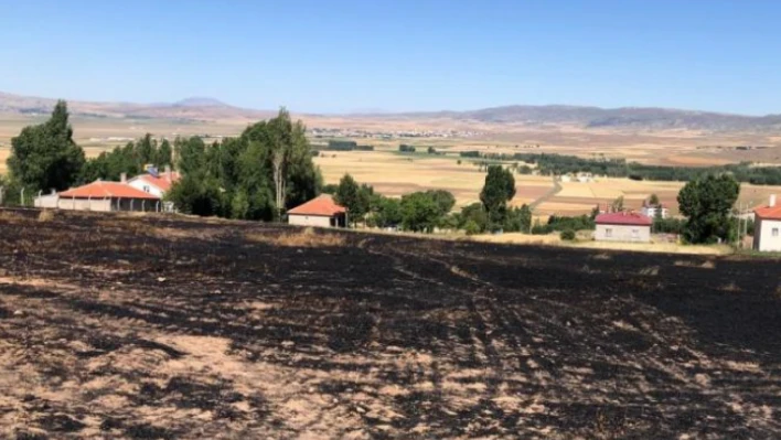 Sivas'ta yangın çıktı - 20 dekar ekili alan kül oldu!