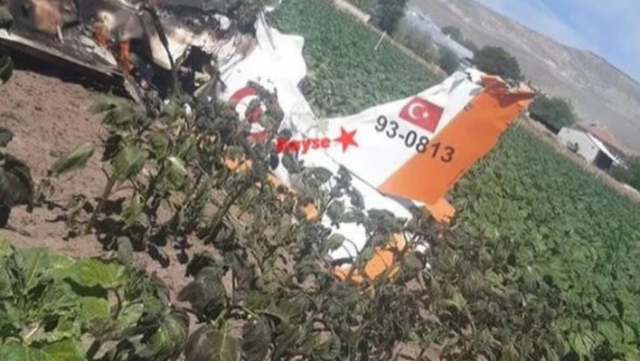 SON DAKİKA! Kayseri'de eğitim uçağı düştü!