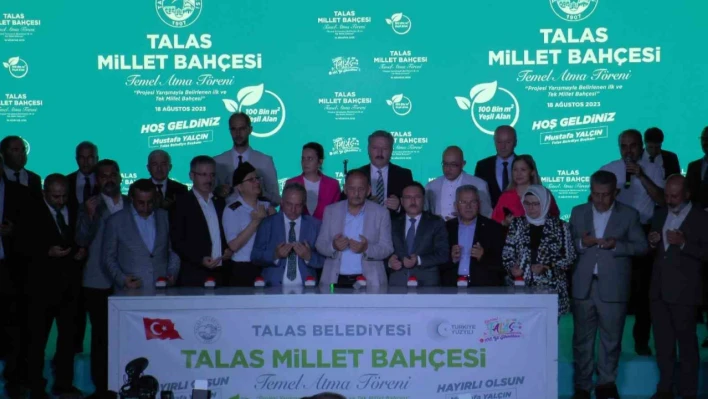 Talas'ın Millet Bahçesi için temel atıldı