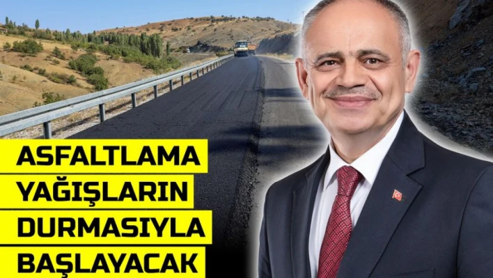 Yahyalı'da asfalt çalışmalarına ara verildi